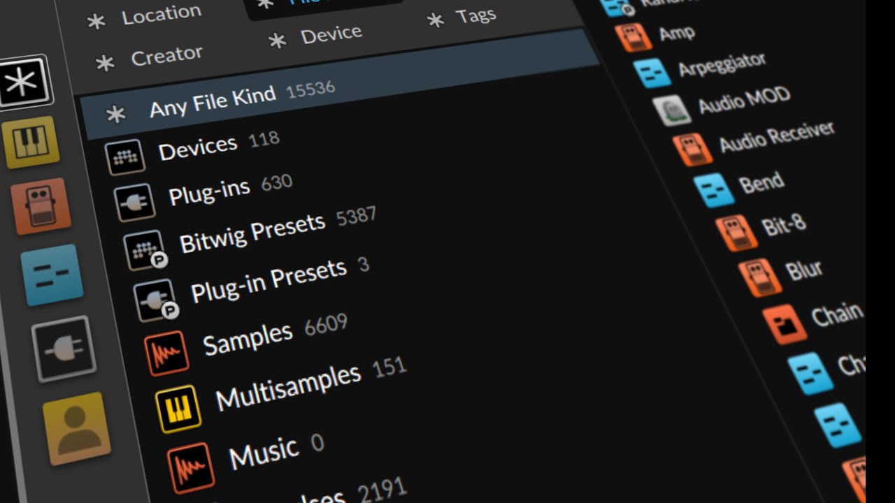 Browser in Bitwig Studio - A Rant and Future Updates