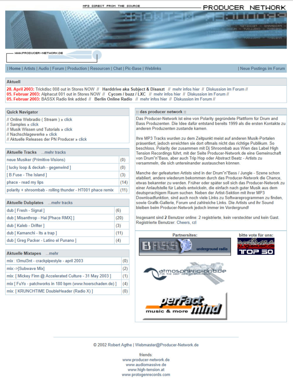 Producer Network in 2003