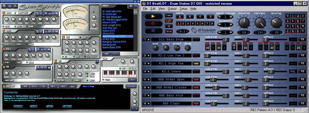 Sim Synth and Drum Station