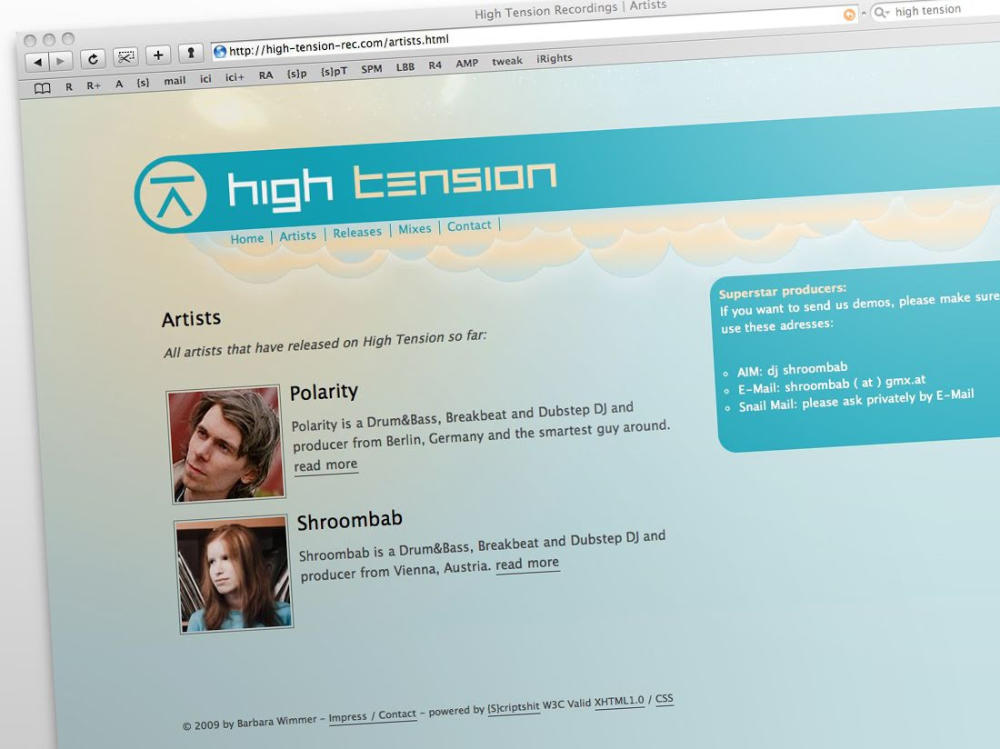 Shroombab & Polarity on HighTension Records