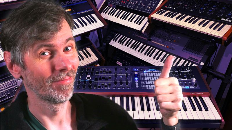 Polarity with his stack of synths