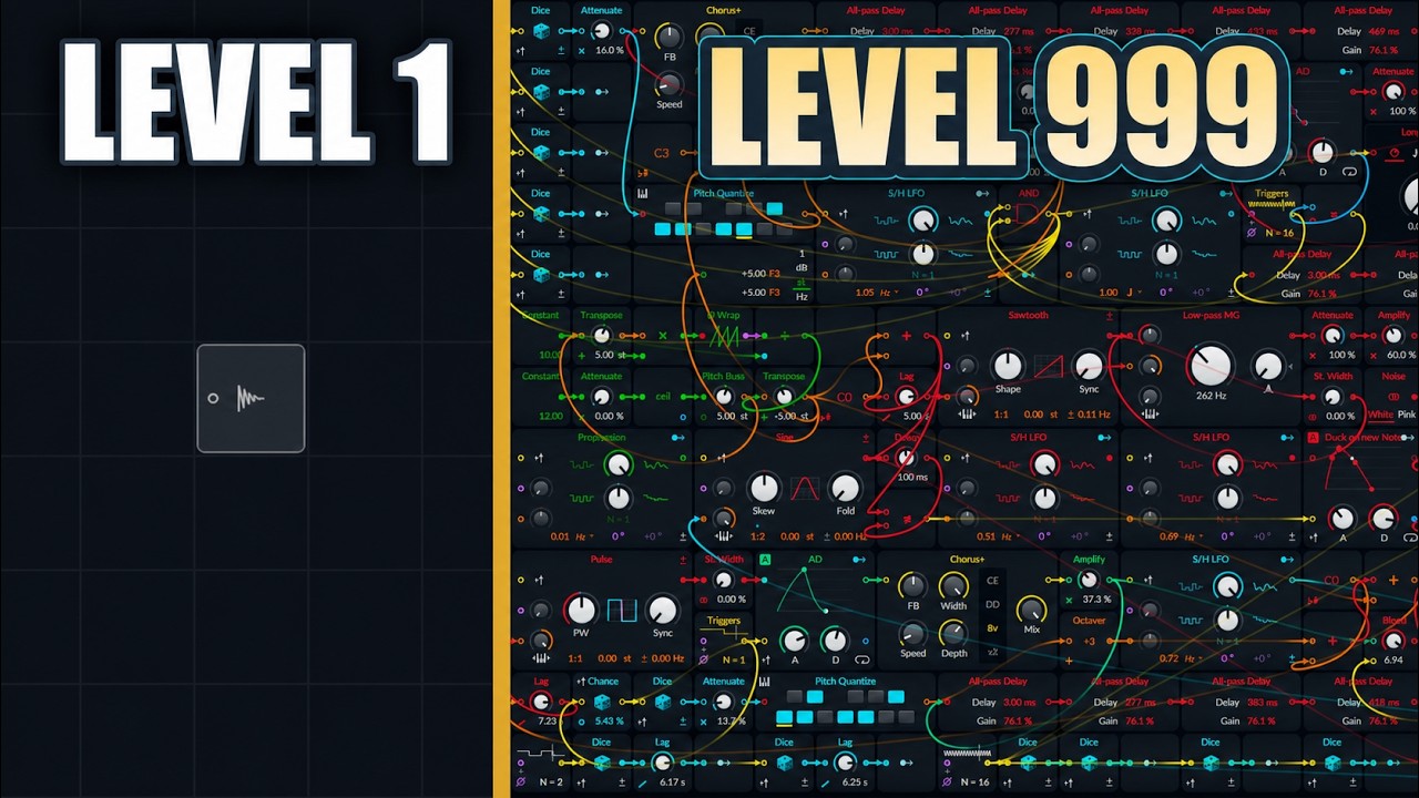 Bitwig Grid Generative Harmony with Fifths and Octave Wrapping