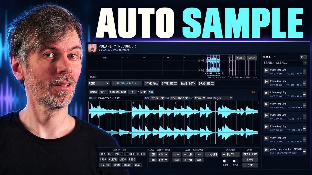 Polarity-Recorder Update: MIDI Export and Auto Sampler