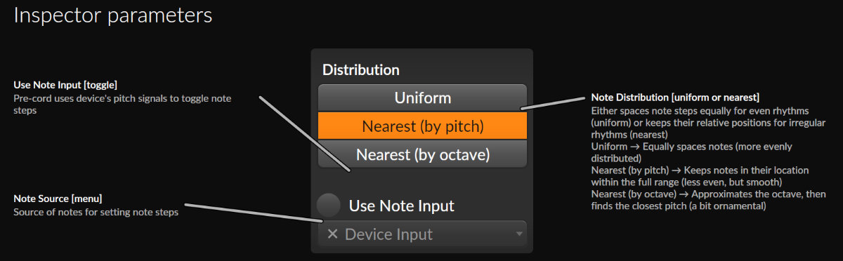 Pitch Quantize Inspector Options