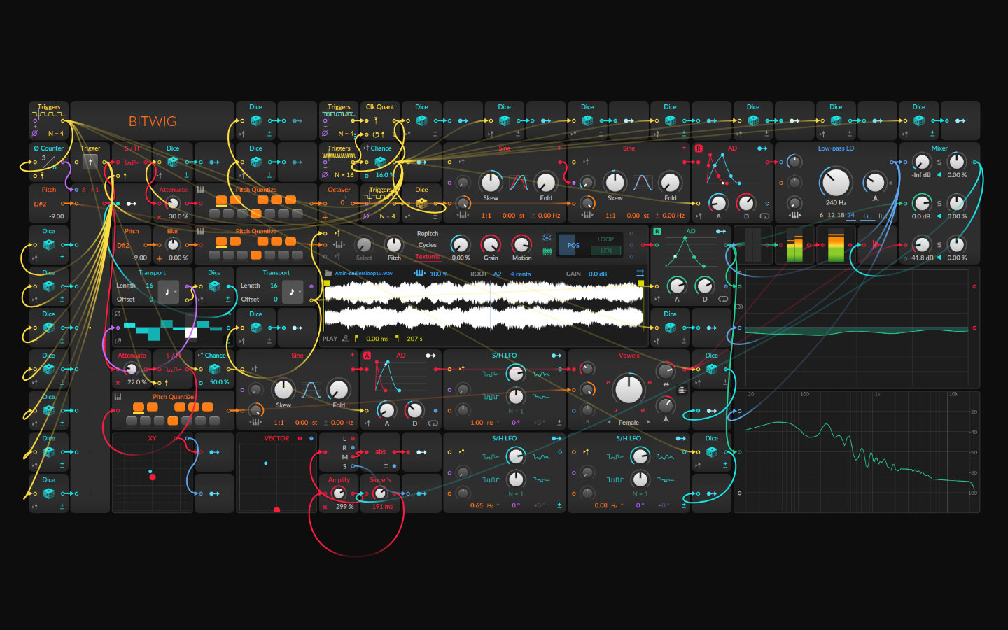 Bitwig Grid - many modules