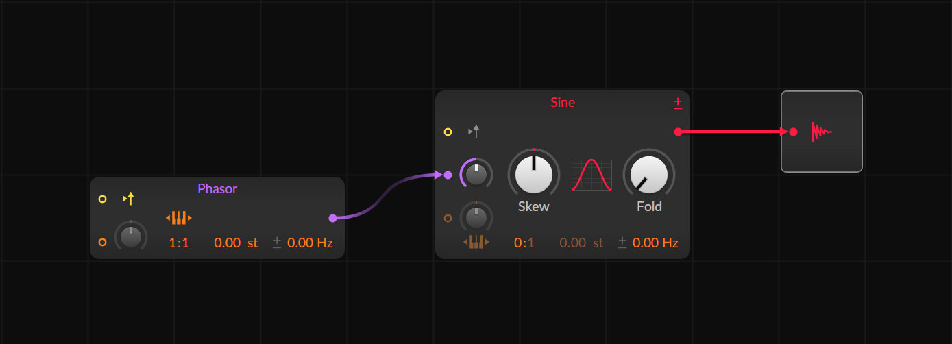 Driving the Sine Oscillator with a phasor