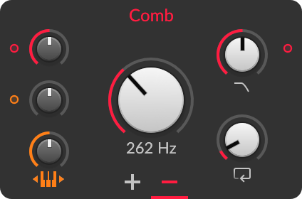 Comb filter module in Bitwig Grid