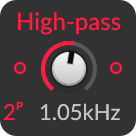 High-pass filter module in Bitwig Grid