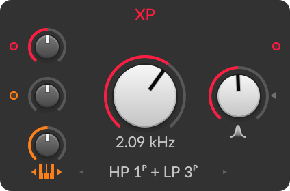XP filter module in Bitwig Grid