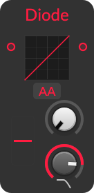 Diode module panel in Bitwig Grid