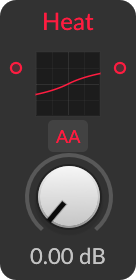 Heat module panel in Bitwig Grid