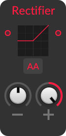 Rectifier module panel in Bitwig Grid