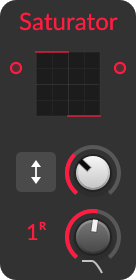 Saturator module panel in Bitwig Grid