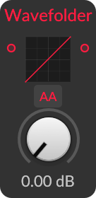 Wavefolder module panel in Bitwig Grid